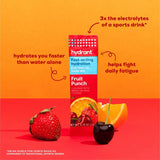 HYDRANT poudre électrolyte fruit punch usage travail: hydratation rapide pendant la journée
