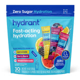 HYDRANT – sachets d'hydratation rapide dans un verre d'eau.