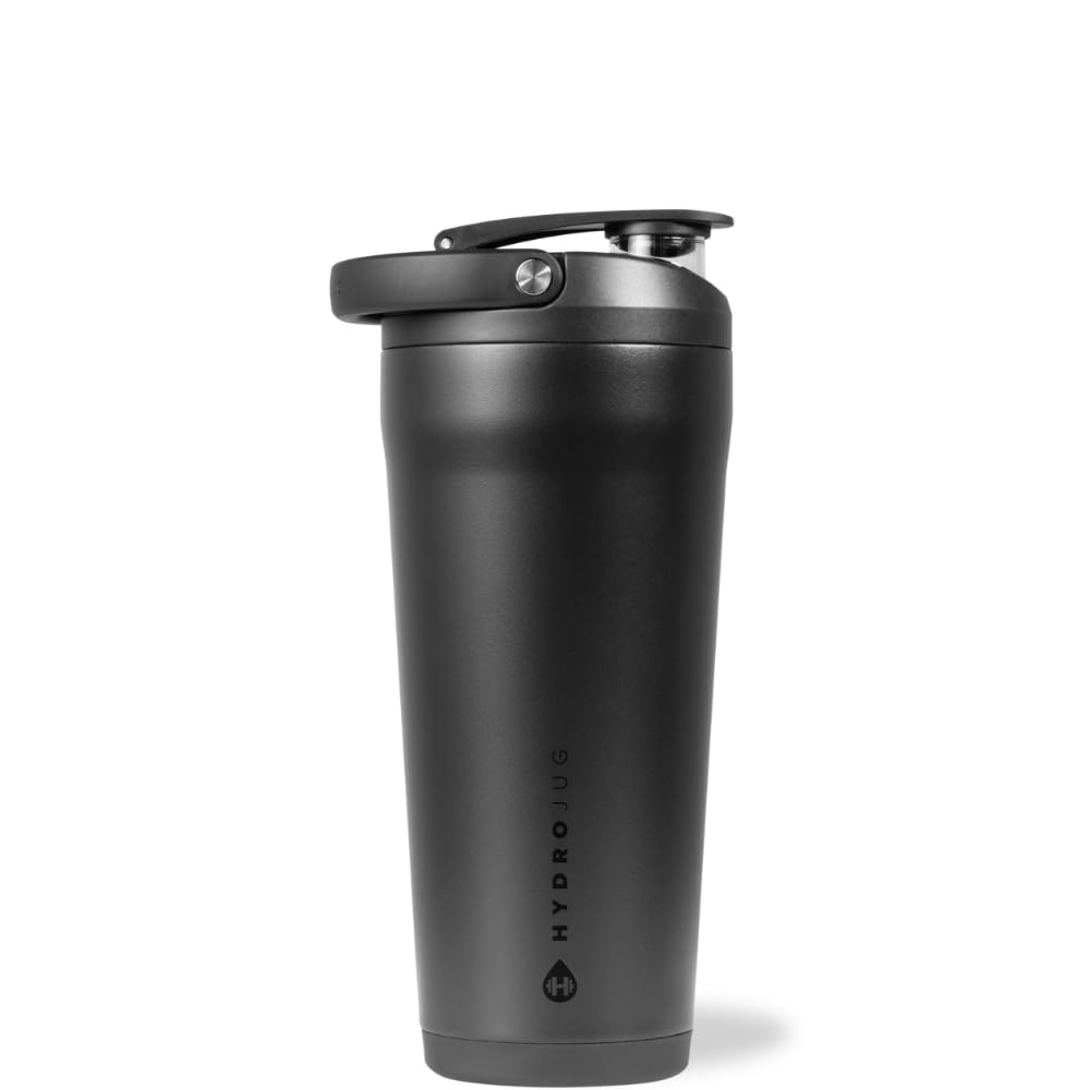 HydroJug, shaker inox 24 onces, ouverture compacte pour sport et trajets.