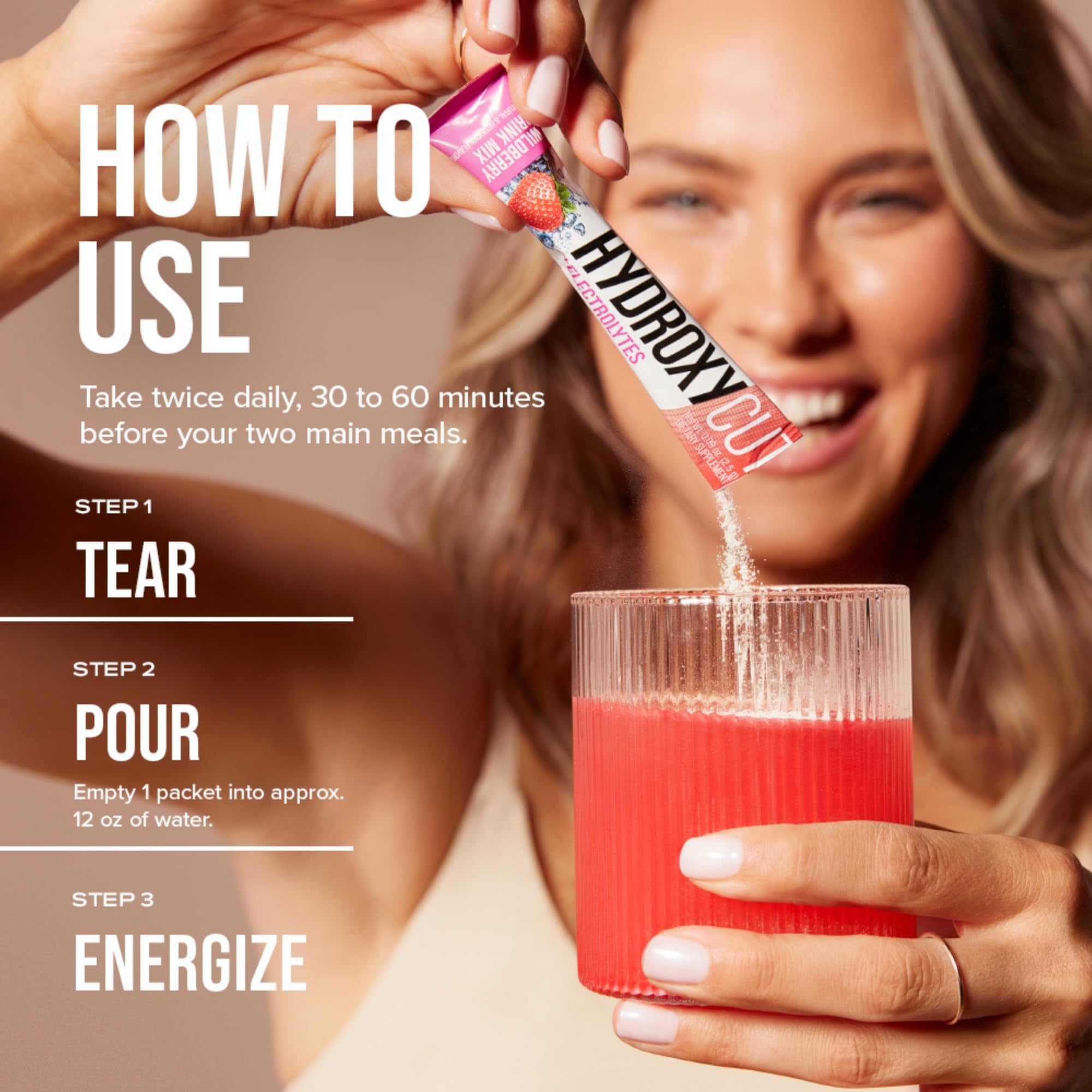 Hydroxycut Drink Mix contient électrolytes et vitamines B.