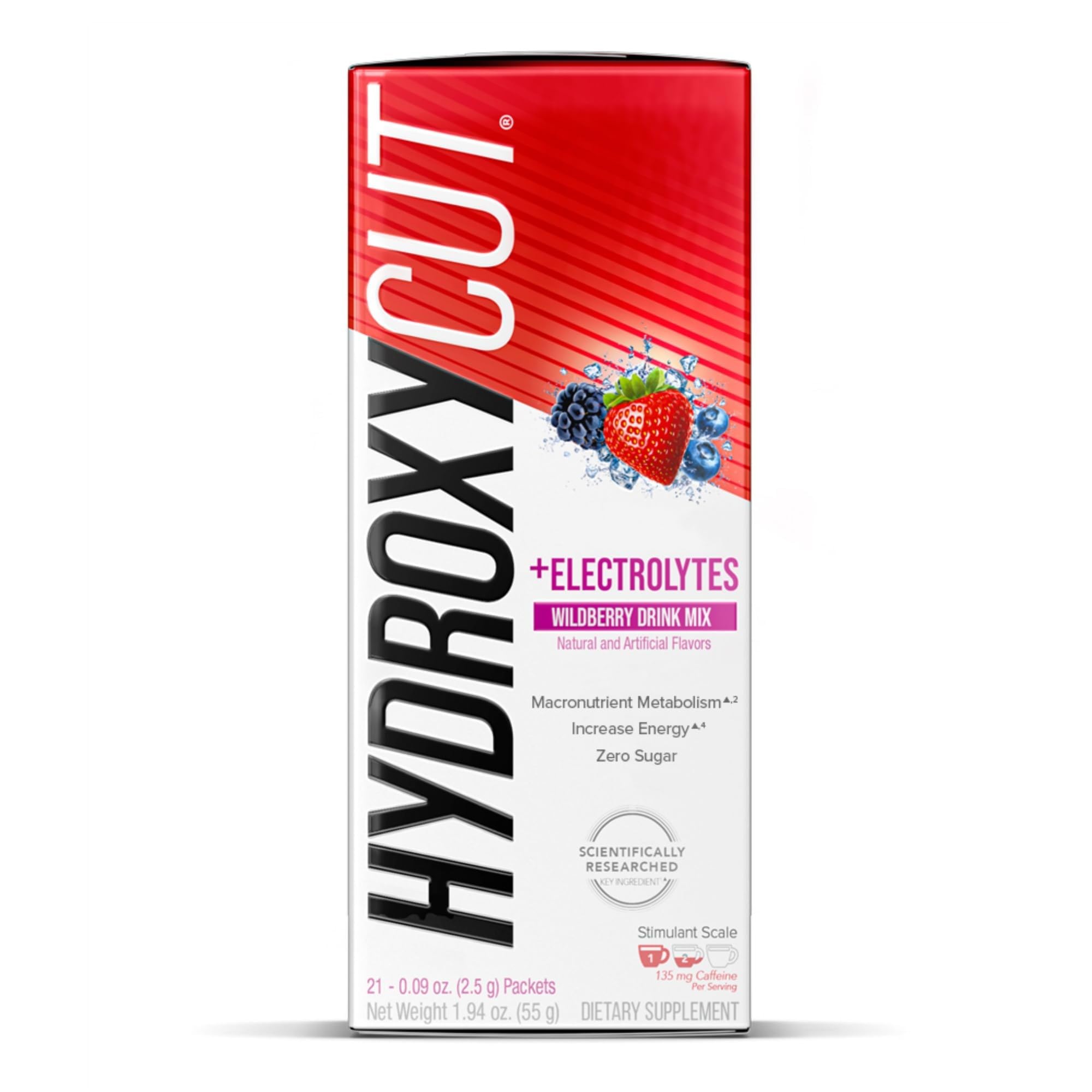Hydroxycut Drink Mix pratique en déplacement avec sachets.