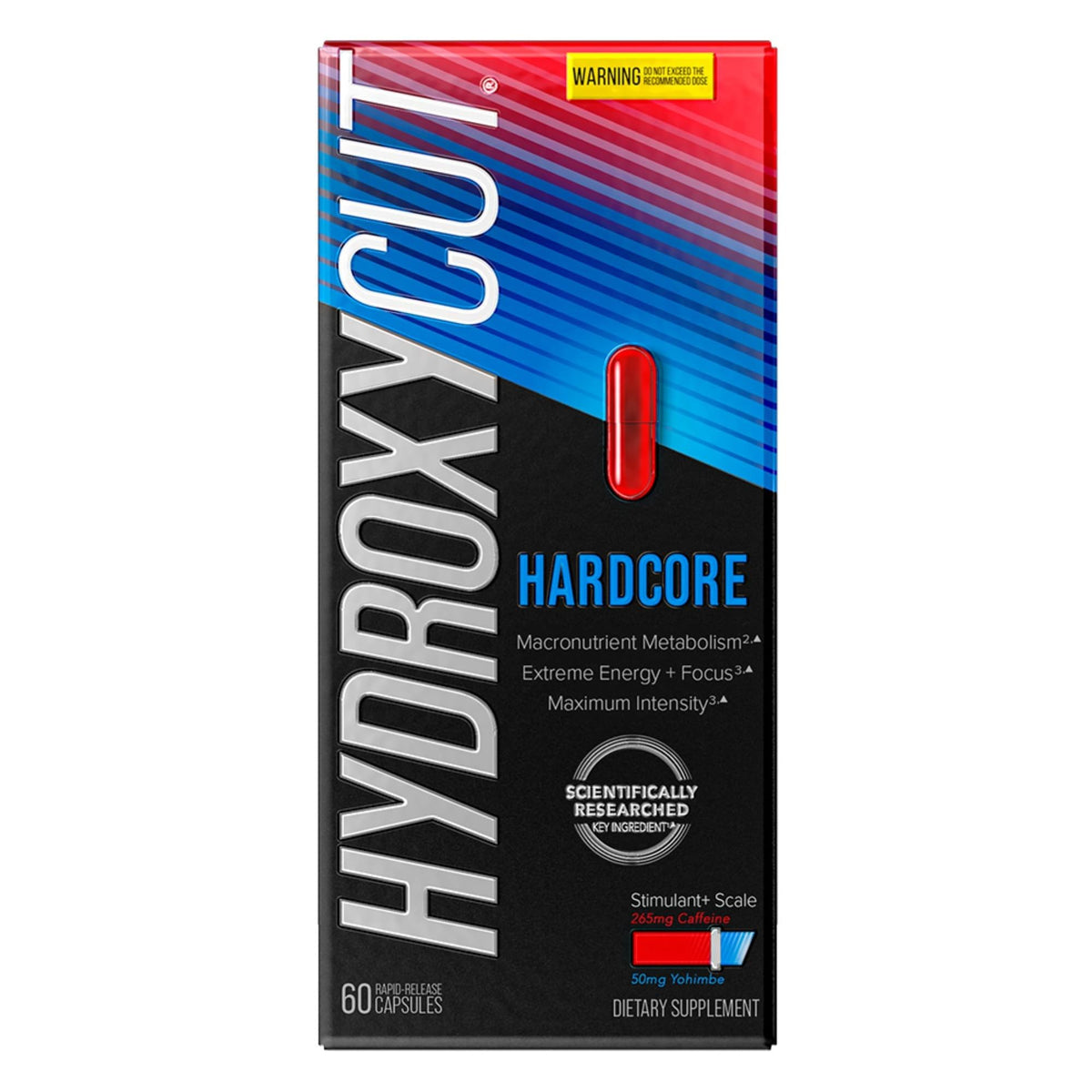 Hydroxycut Hardcore – bouteille rapide-release pour énergie durable pendant l'entraînement.