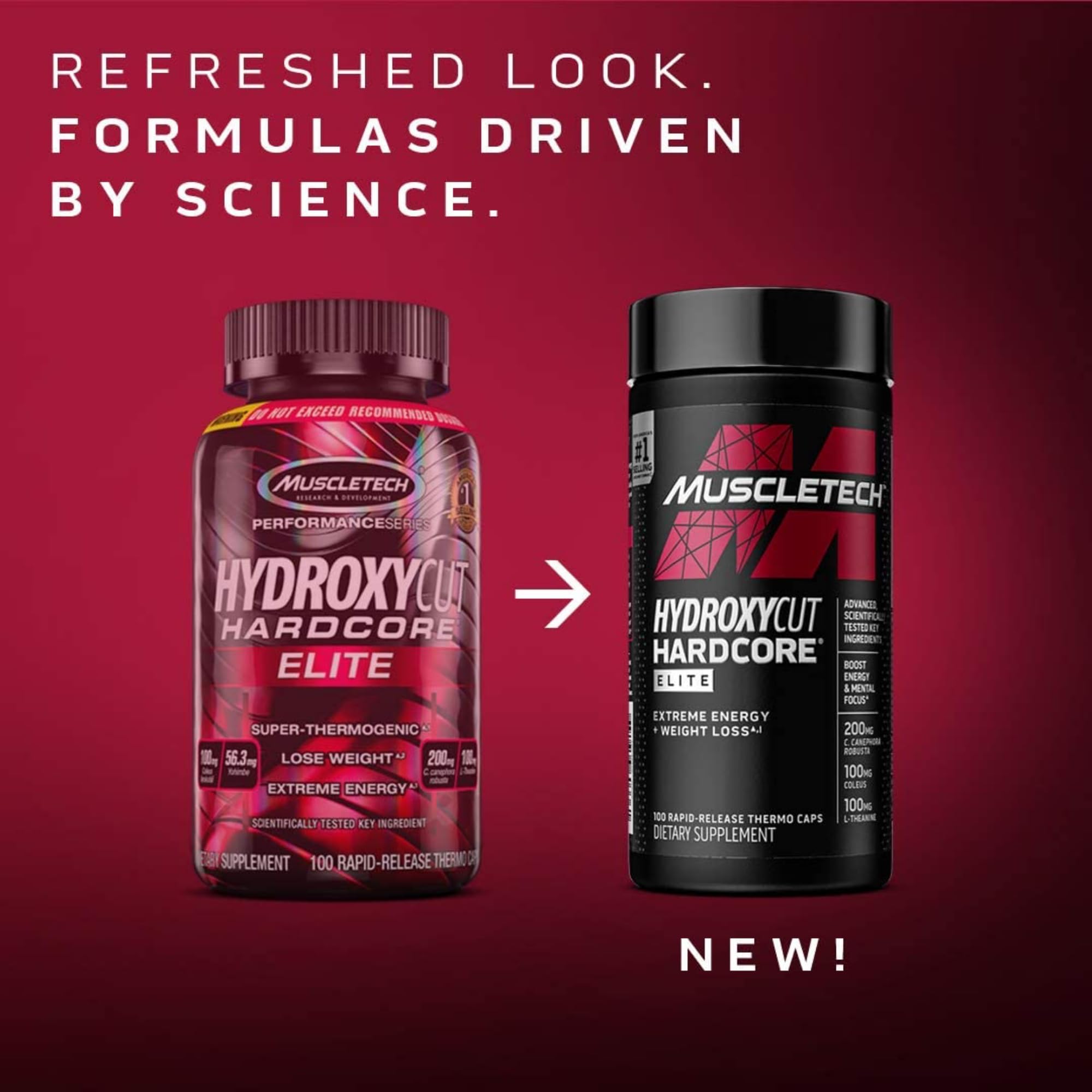 Hydroxycut Hardcore Elite : dose unique pour un boost stimulant en séance.