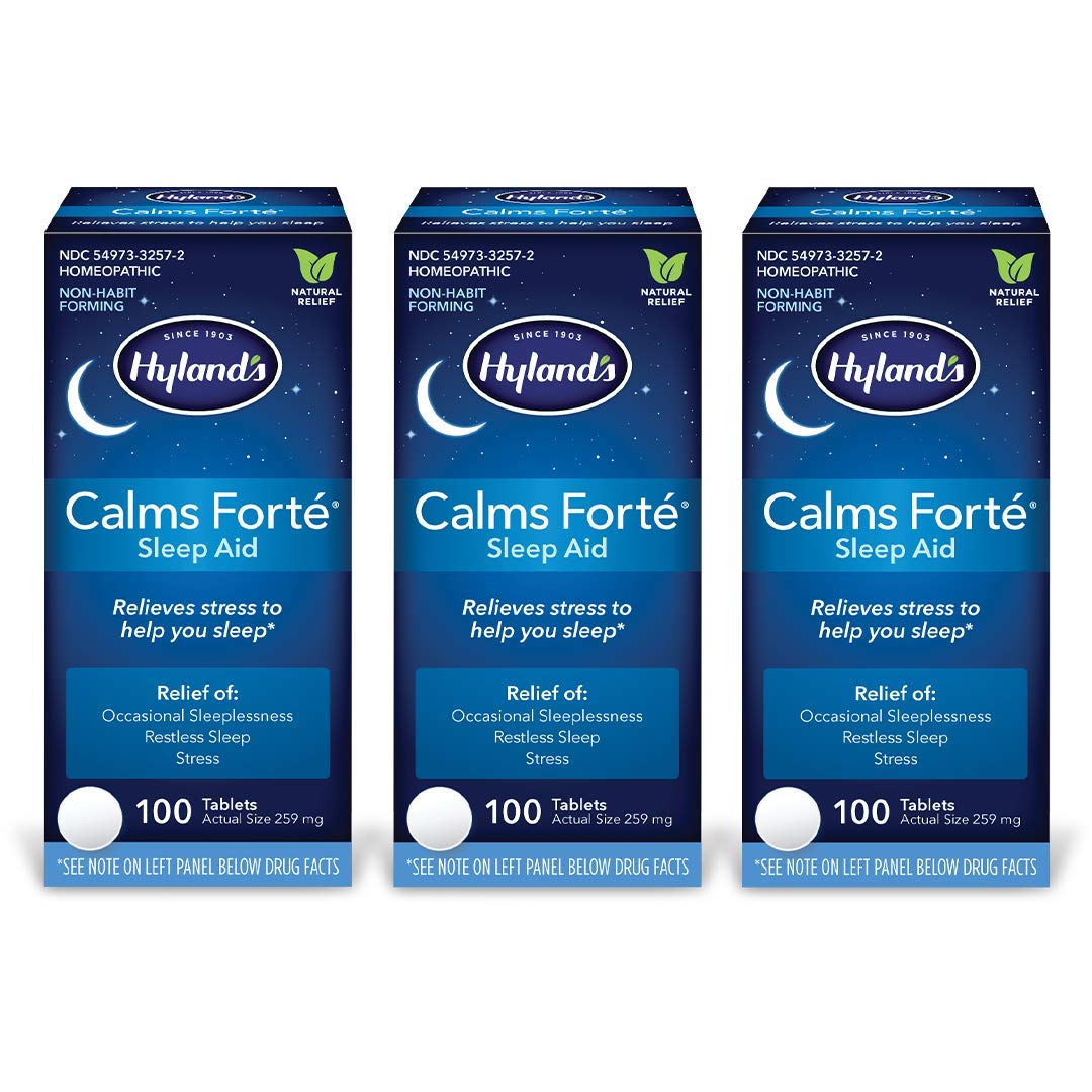 Hyland's Calms Forte, boîte 3 x 100 comprimés, sommeil naturel possible