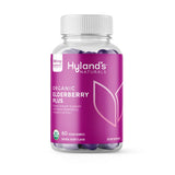 Hyland's Gommes Sureau Noir Plus – bouteille, soutien immunitaire potentiel.