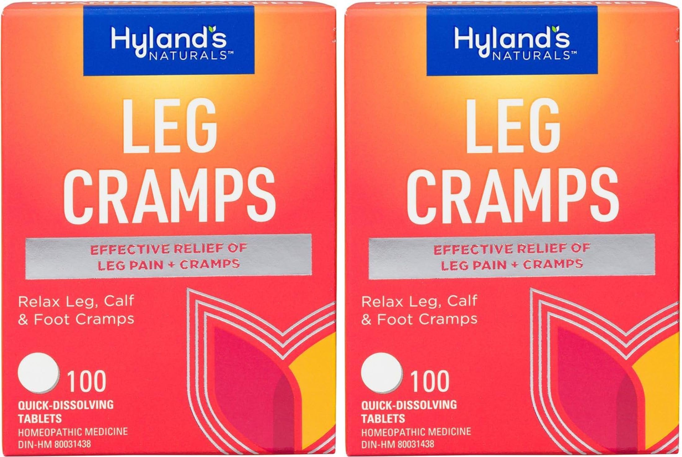 Hyland's pack 2 comprimés crampes des jambes — solution pratique sans eau pour crampes nocturnes