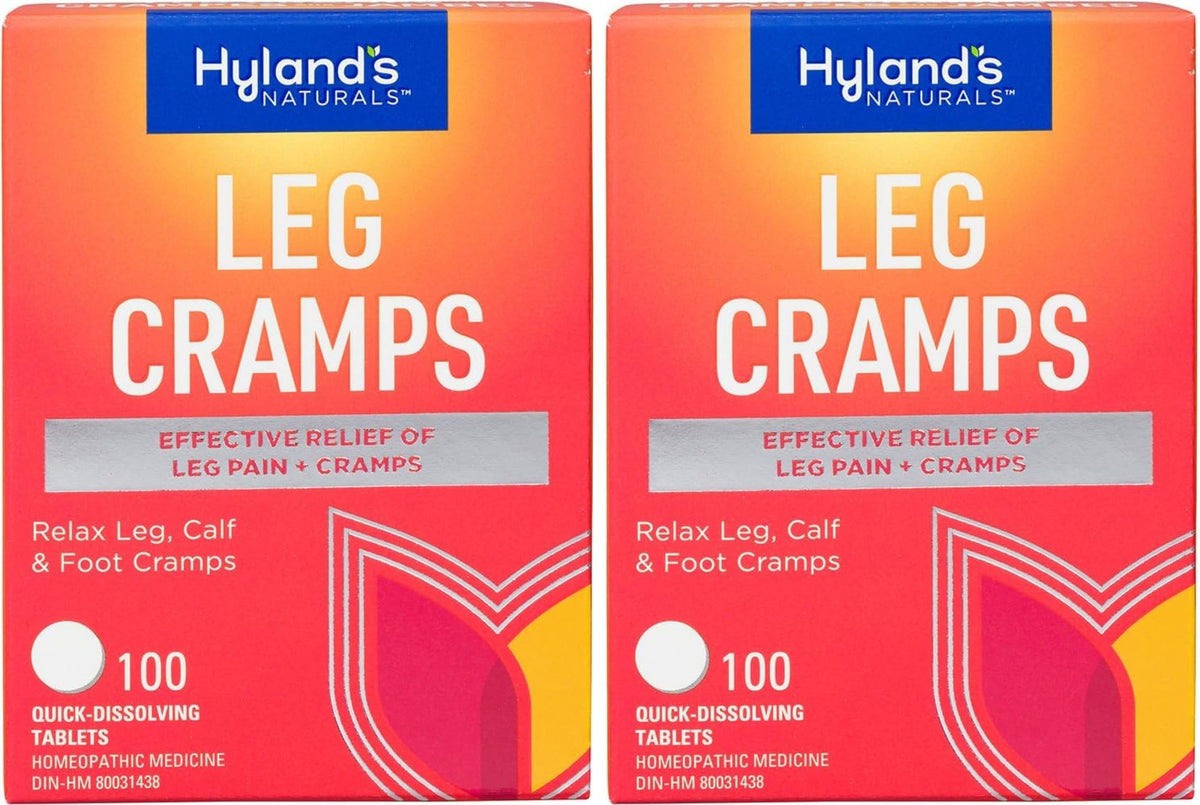 Hyland's pack 2 comprimés crampes des jambes — solution pratique sans eau pour crampes nocturnes