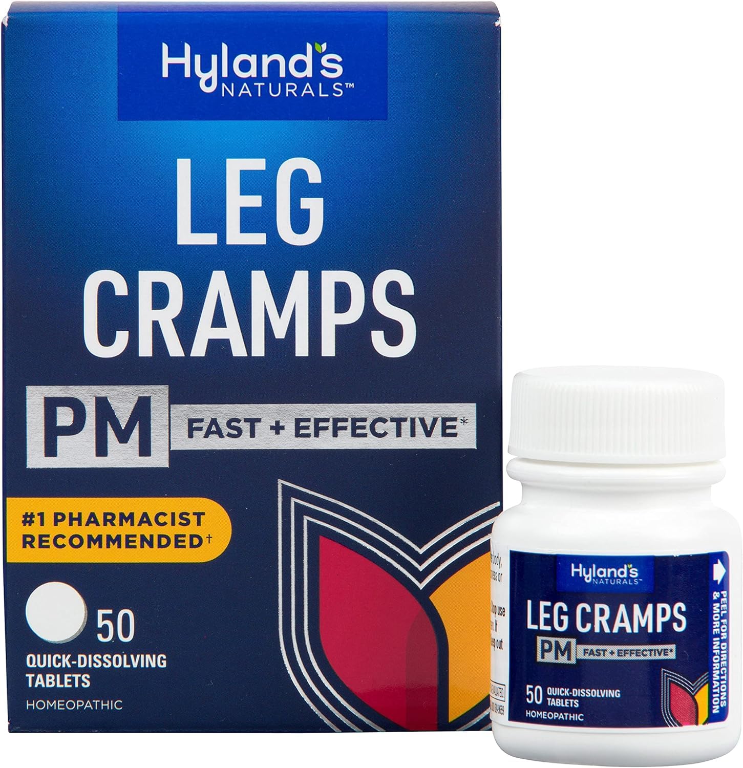 Hyland's Leg Cramps PM – comprimés compacts pour trajets nocturnes.