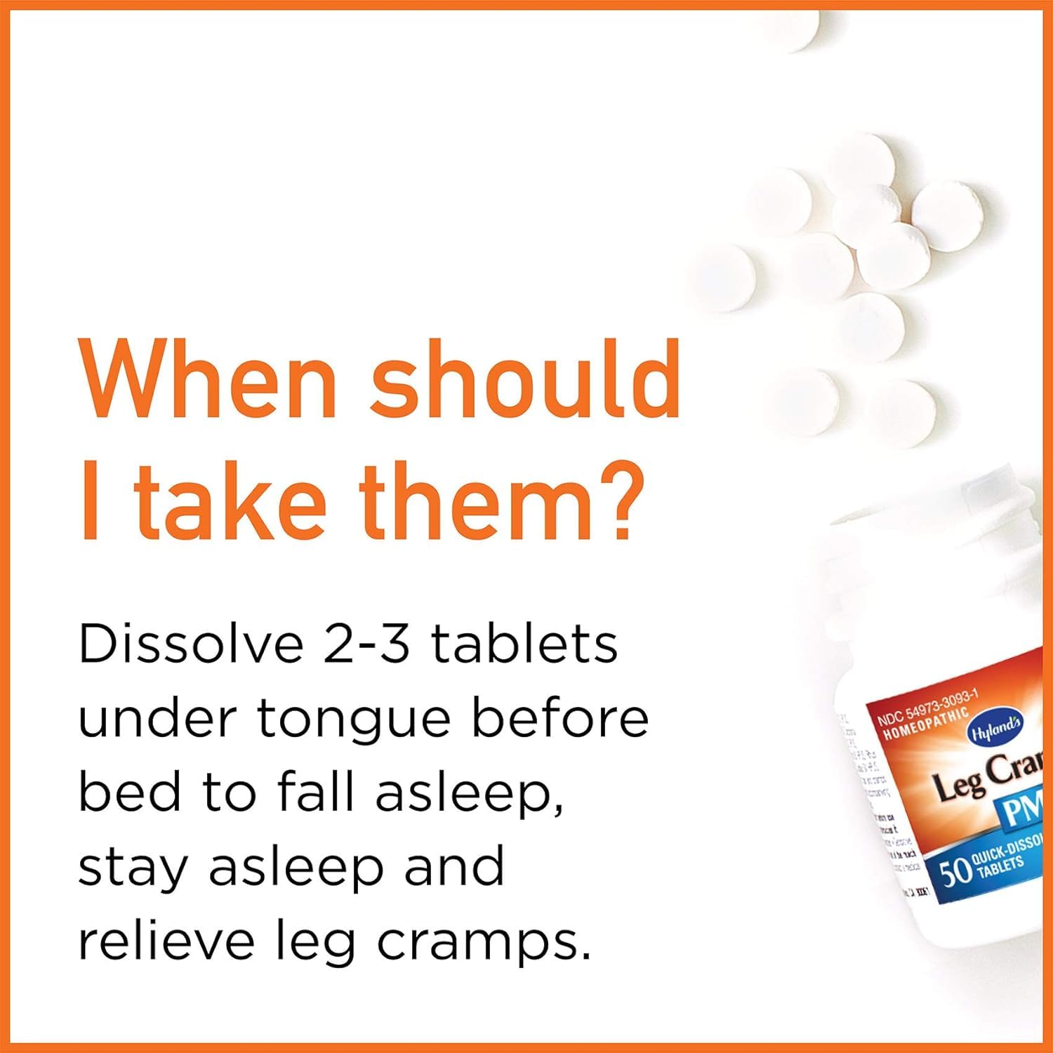 Hyland's Leg Cramps PM – tablettes faciles à avaler le soir.