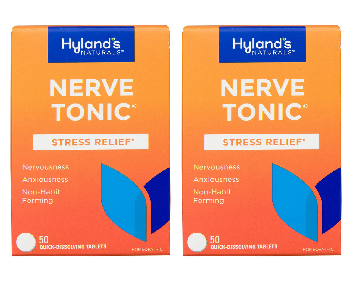 Hyland's Nerve Tonic boîte double, soutien naturel au stress.