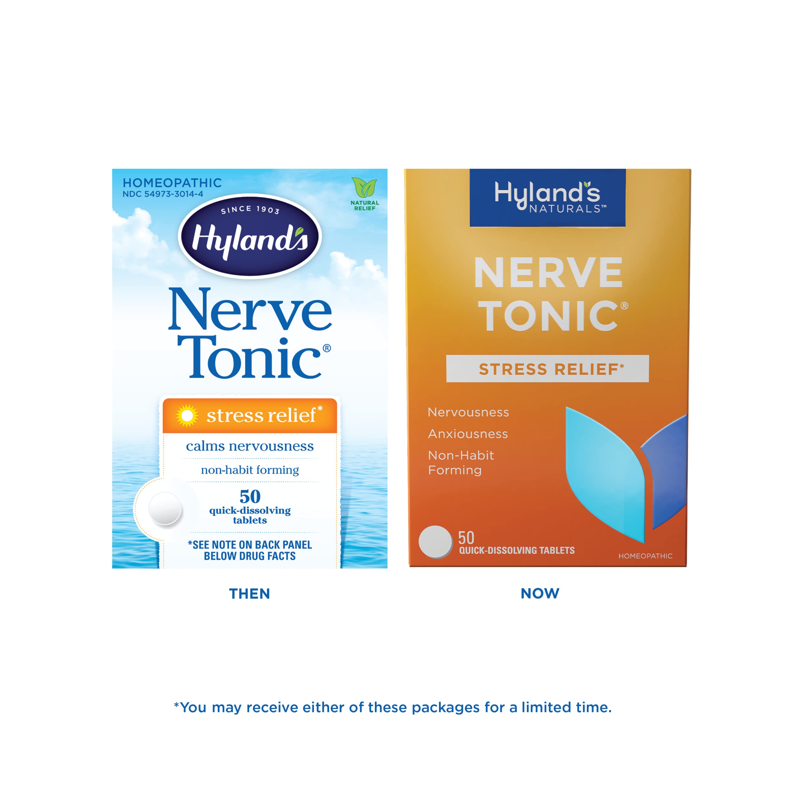 Tablettes Hyland's Nerve Tonic dissolvent rapidement en bouche.