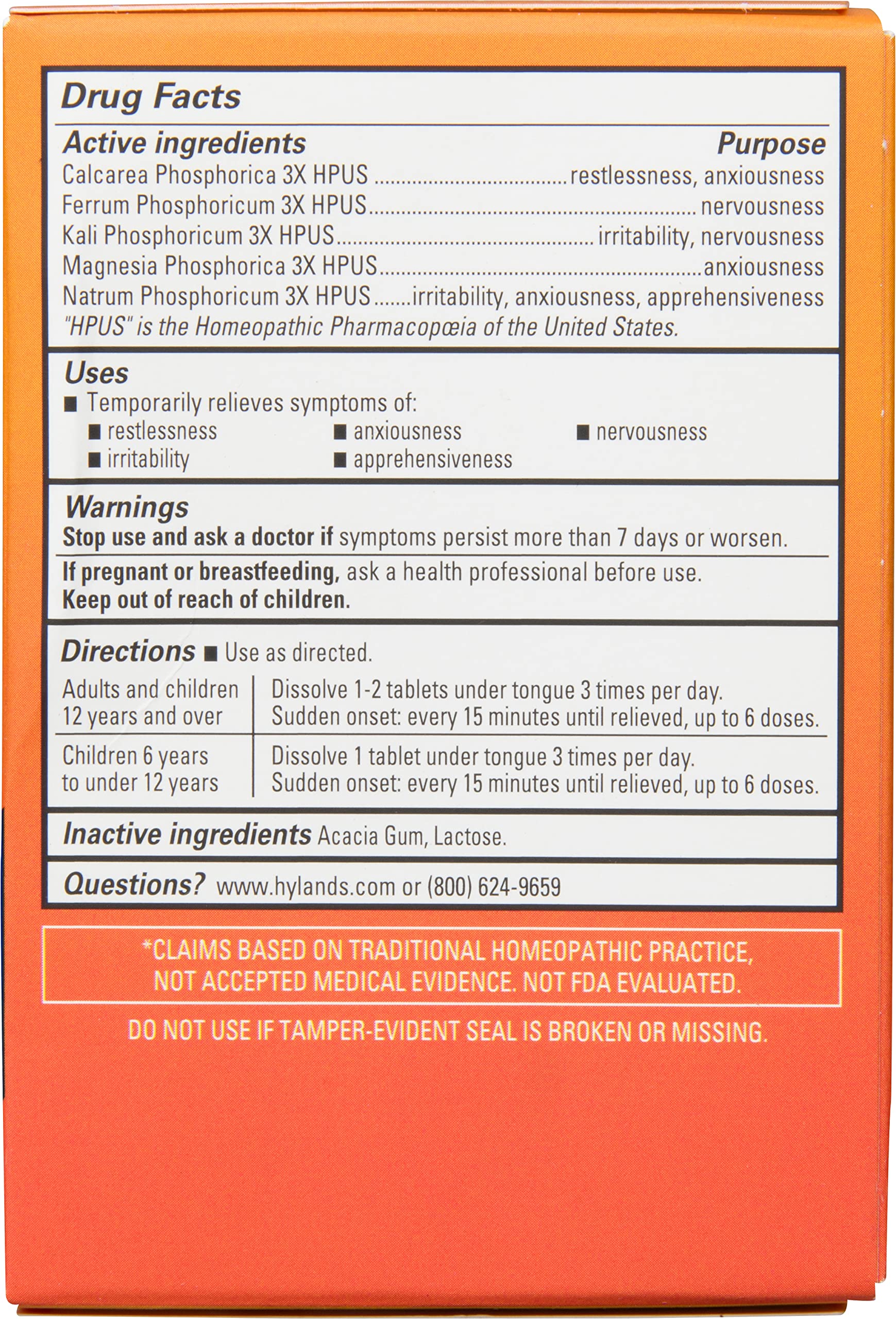 Hyland's Nerve Tonic utilisation quotidienne sans sédation possible.