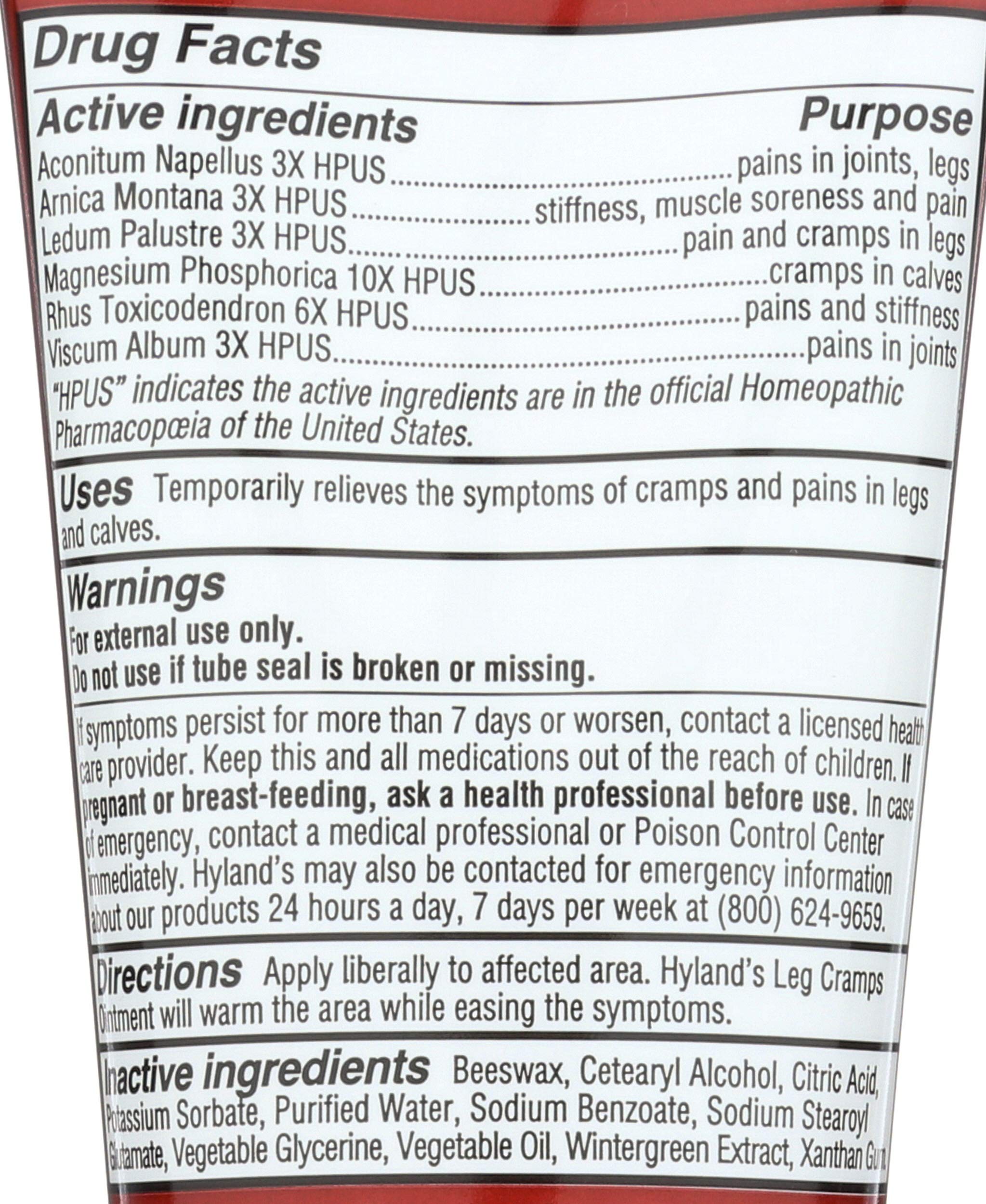Hyland's pommade-crampes-application-rapide, texture légère et absorption facile.