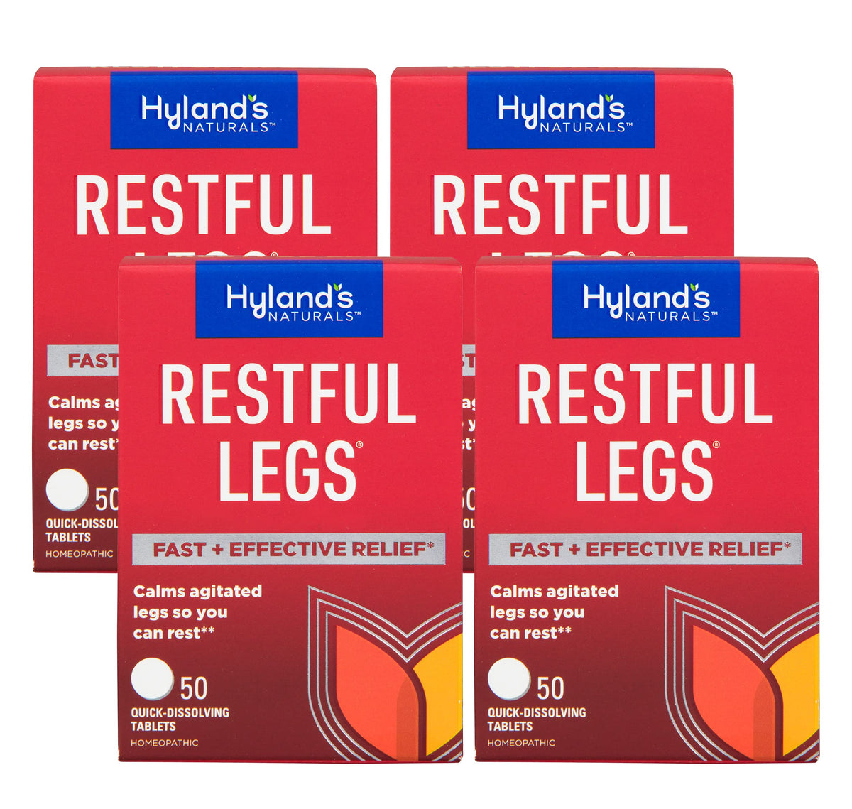 Hyland's Restful Legs emballage : présentation du produit et facilité d'utilisation.