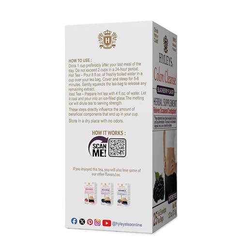 Boîte réutilisable HYLEYS Colon Cleanse Framboise – rangement pratique pour vos sachets.