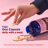 Boîte de 120 capsules offrant un approvisionnement sur 4 mois.