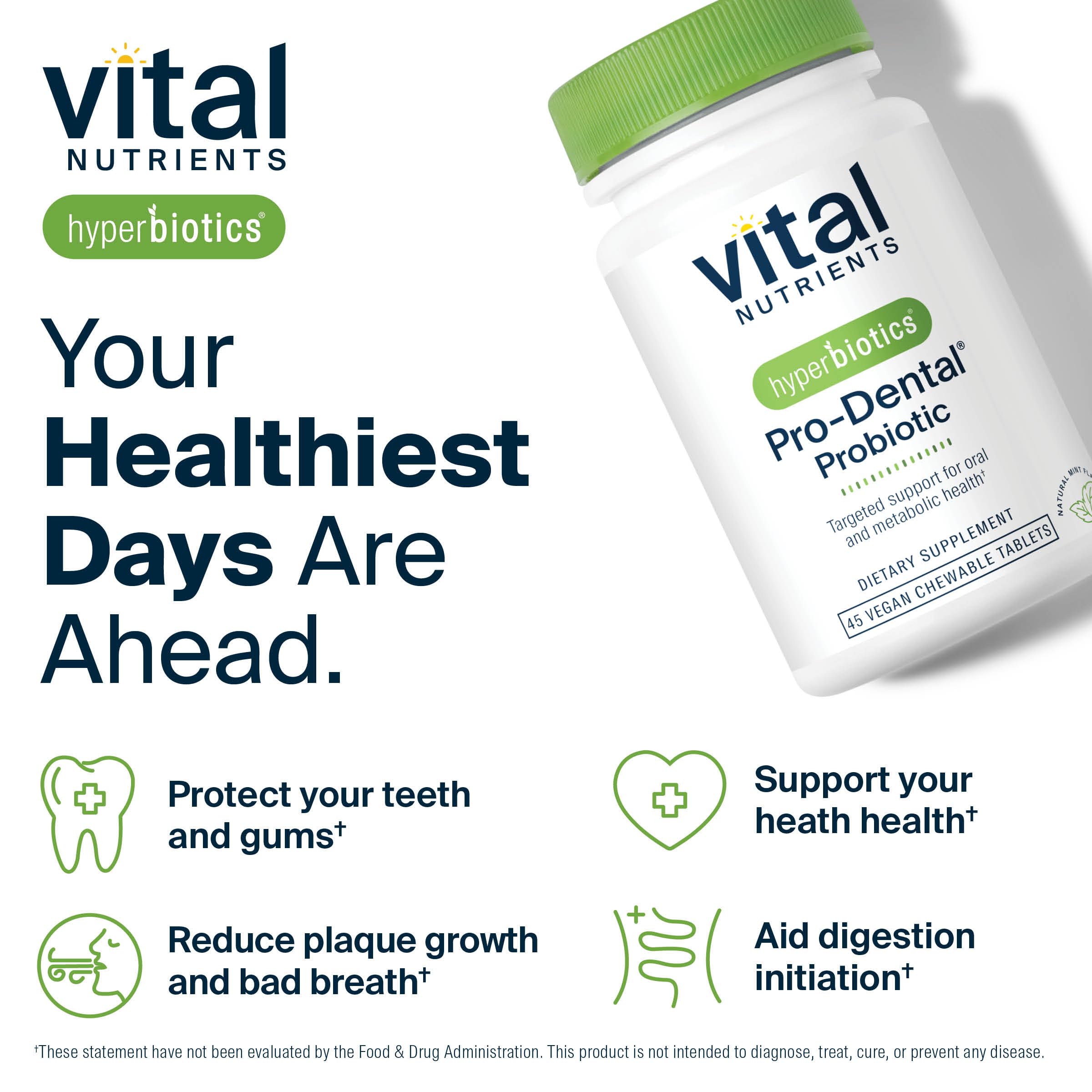Ingrédients sans lait de Hyperbiotics Pro Dental pour régime spécifique