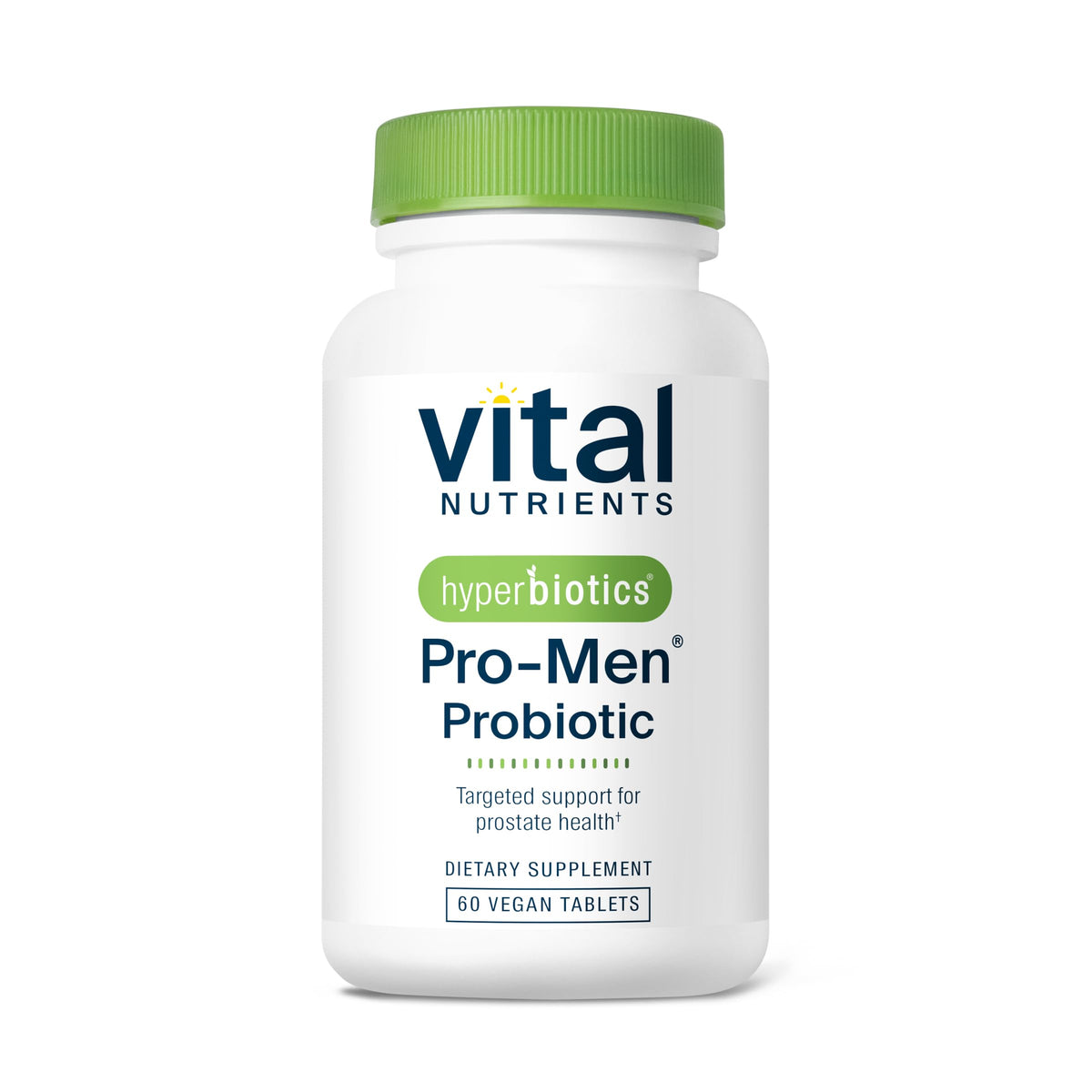 Hyperbiotics Pro Men, bouteille et étiquette, pratique pour la routine quotidienne