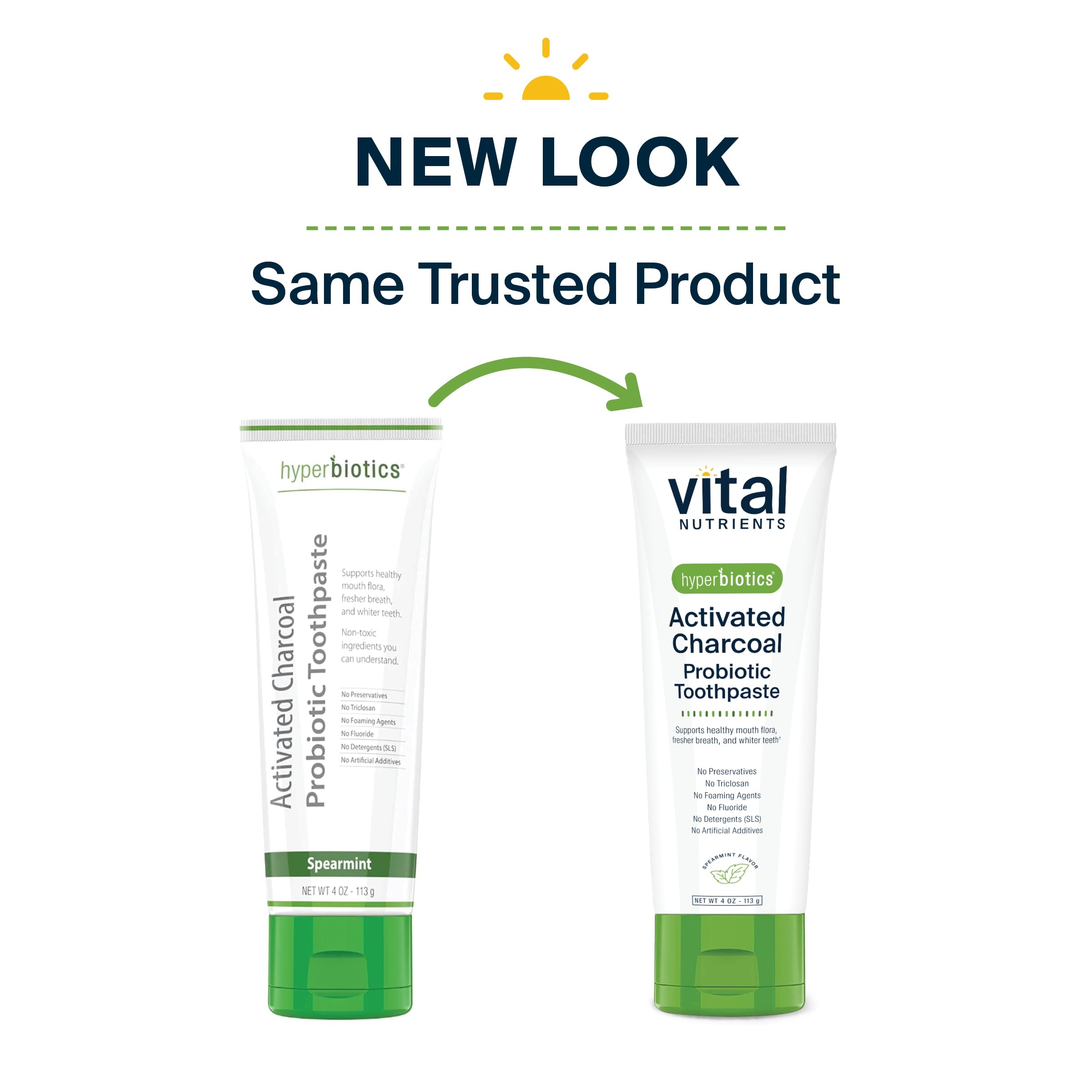 Hyperbiotics sourire éclatant grâce au dentifrice charbon actif et soin buccal.