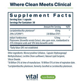 Hyperbiotics Vital Nutrients IBS Probiotic – Capsule acide resistante protégeant les bactéries jusqu’à l’intestin.