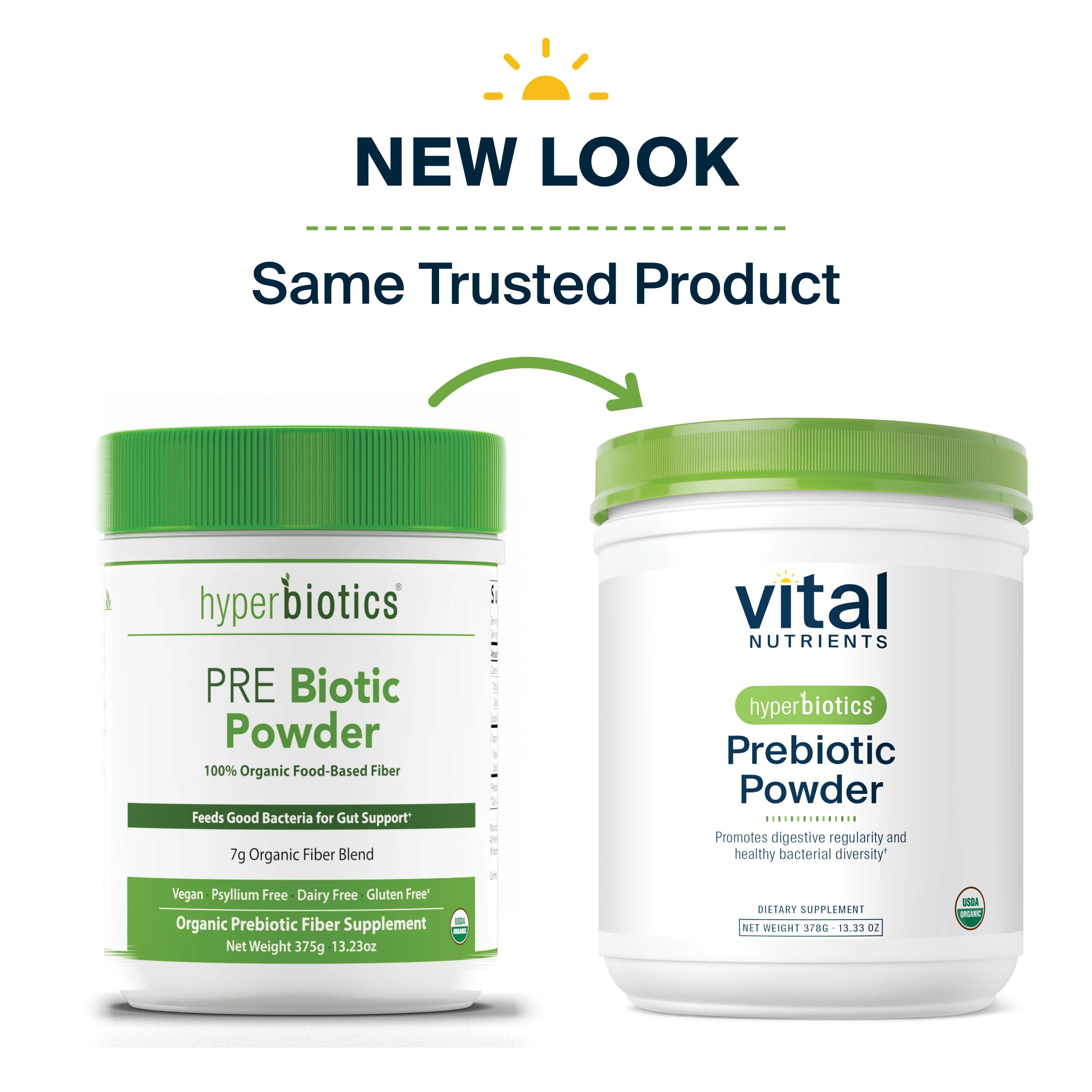 Hyperbiotics Vital Nutrients Poudre prébiotique organique, formulation végétalienne et sans allergènes