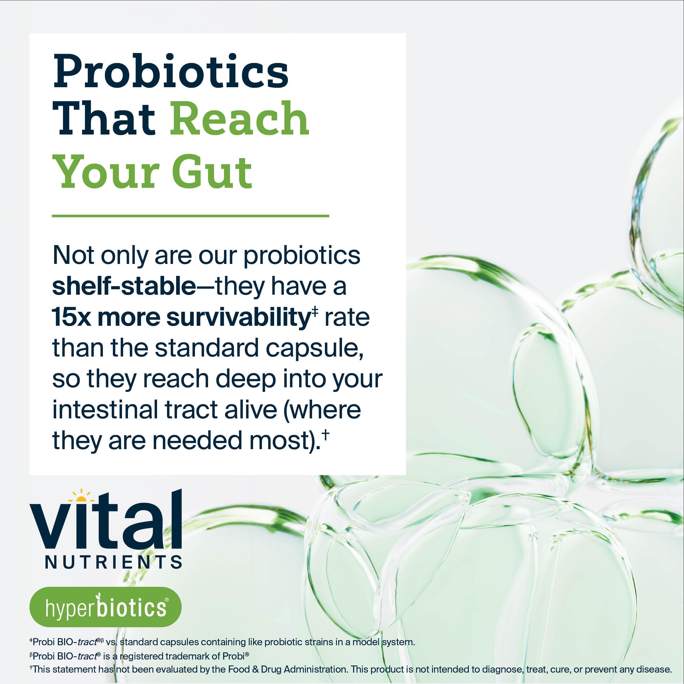 Hyperbiotics Vital Nutrients Pro-15 - démonstration des 15 souches probiotiques.