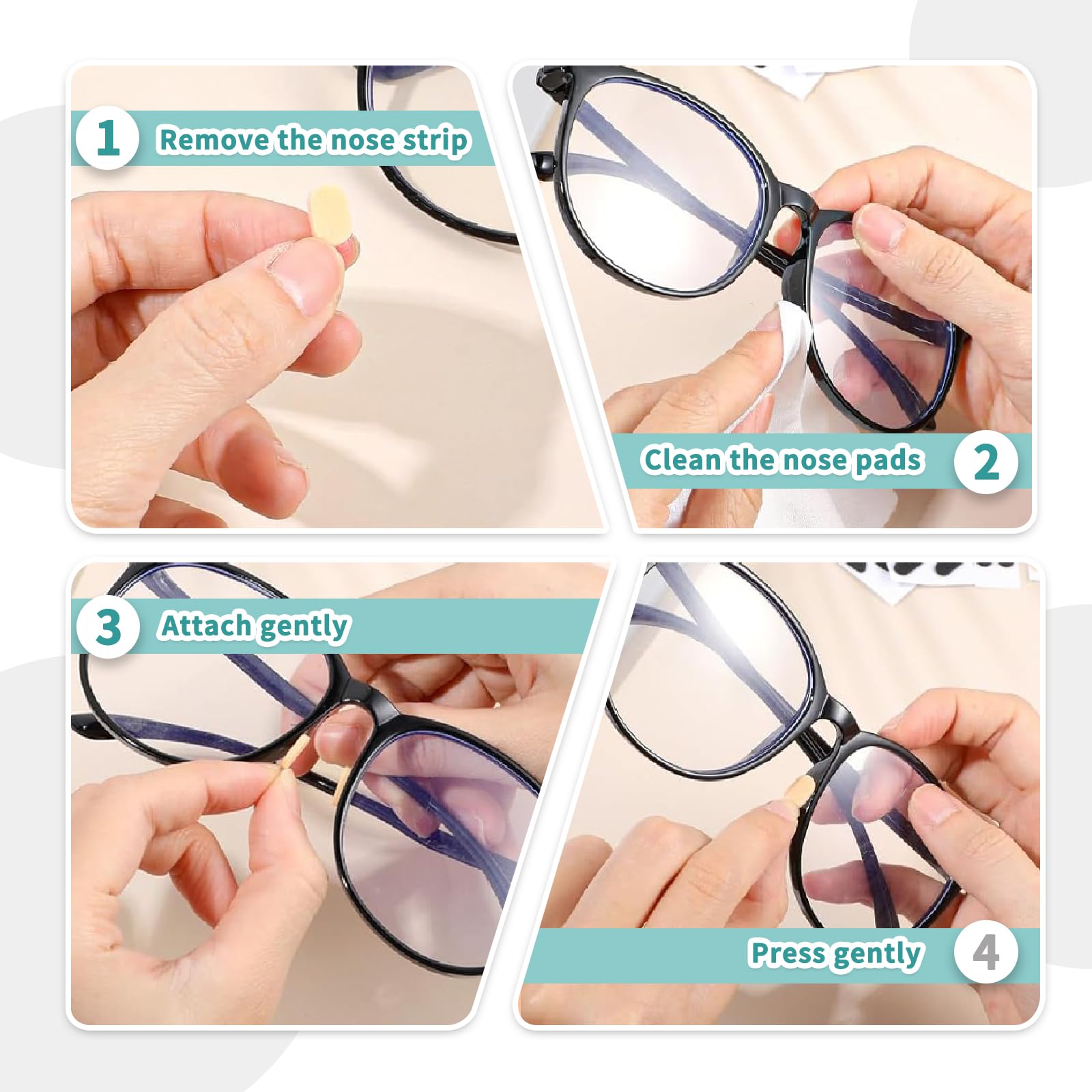 Coussins nez lunettes anti-glisse HYSENE assurant stabilité