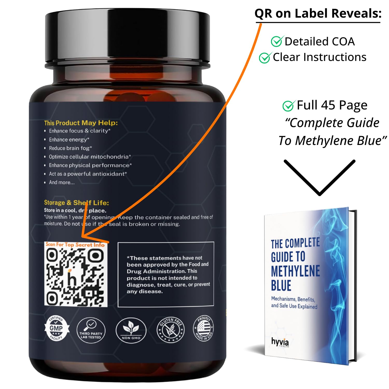 Hyvia Health boîte 120 capsules, format pratique pour usage quotidien.