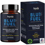Hyvia Health capsules bleu de méthylène, dosage précis pour un soutien cognitif potentiel.