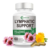 Hywebvctok lymph-draine-bouteille montre le produit et son accessoire, soutien potentiel du drainage lymphatique.