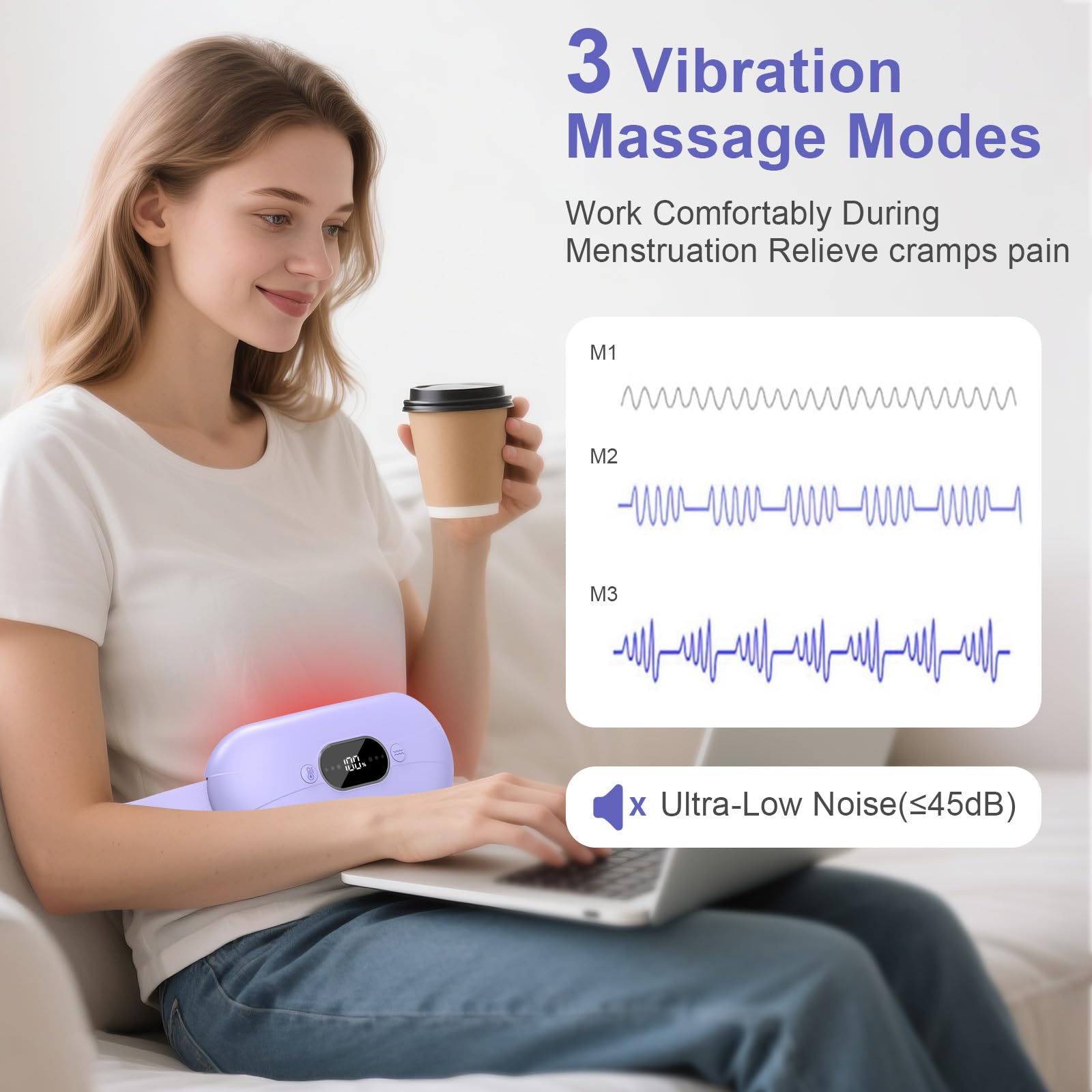 Trois niveaux de chaleur et trois modes de massage personnalisables