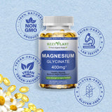 HZZYPLANT Magnésium glycinate – soutien du cœur et du sommeil de manière naturelle.