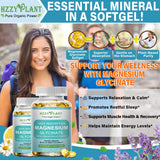 Gélules HZZYPLANT magnésium 500 mg avec eau, prise rapide et pratique.