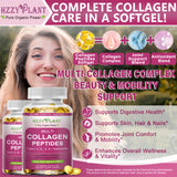HZZYPLANT multicollagène, boîte ouverte avec capsules molles, facilité d'utilisation au quotidien.