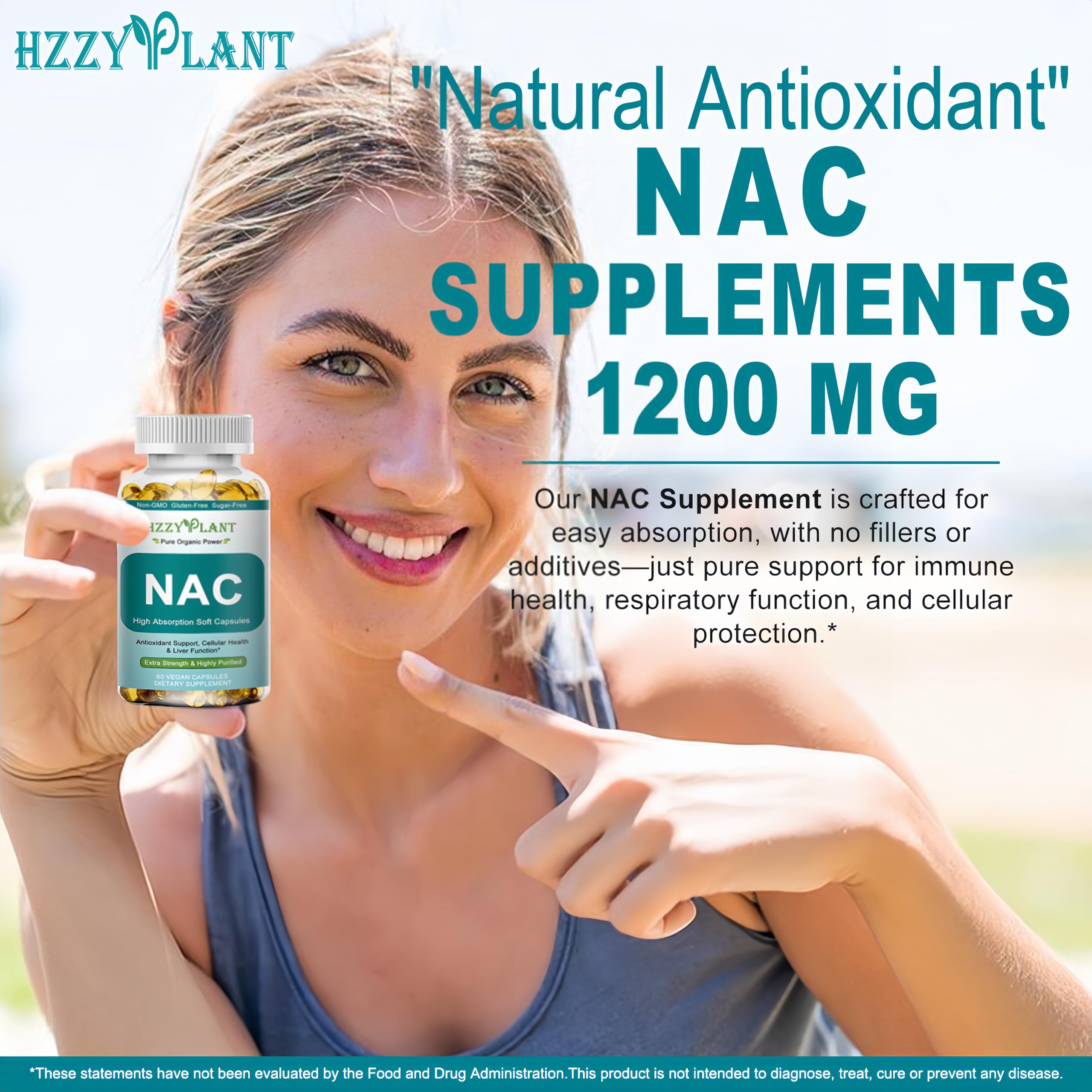 HZZYPLANT NAC, dosage quotidien en gélules facile à prendre.