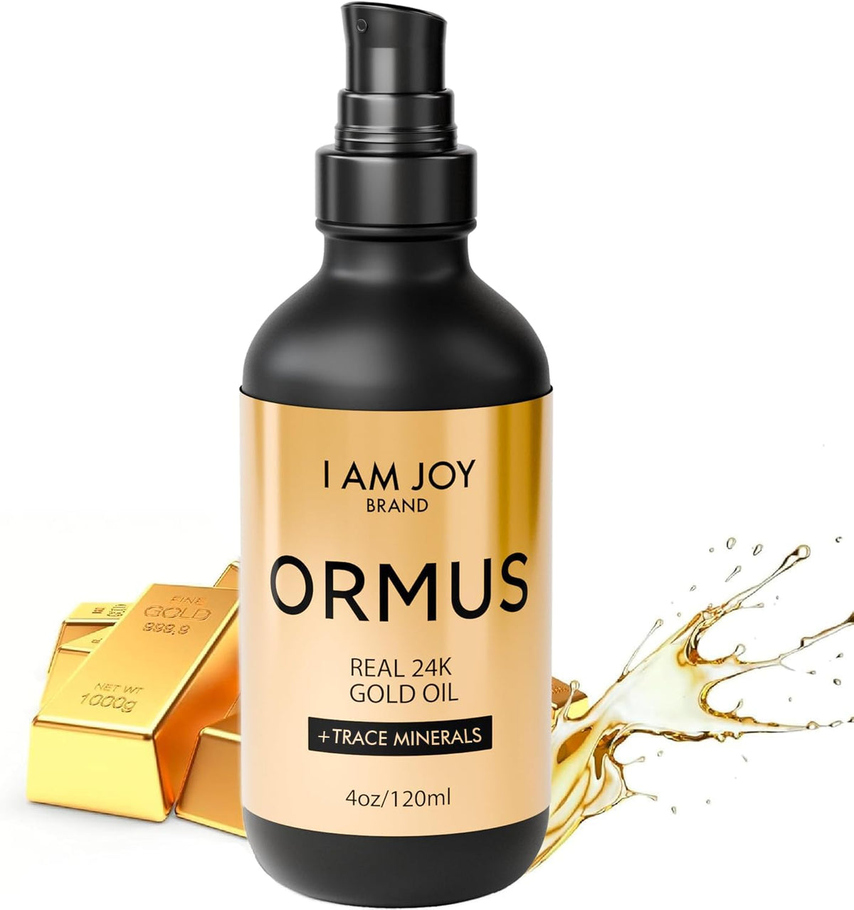I Am Joy Co huile Ormus Or monoatomique - bouteille élégante favorise concentration et clarté.