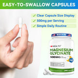 I LOVE HEALTH Magnésium Glycinate: formule douce pour estomac sensible