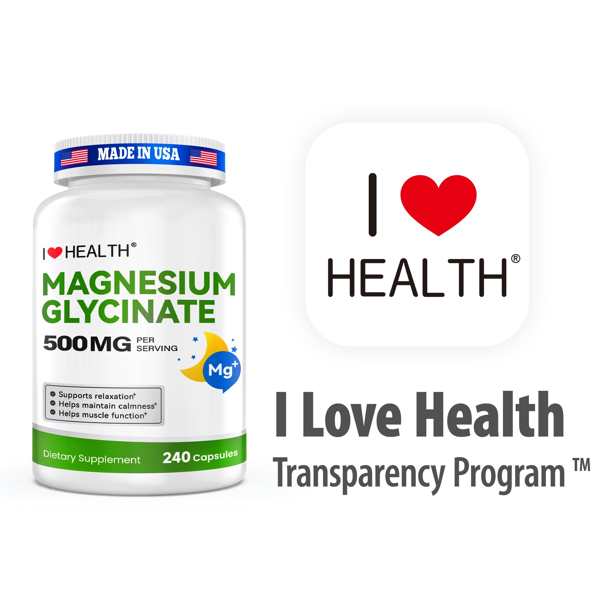 I LOVE HEALTH Magnésium Glycinate: controle qualité rigoureux