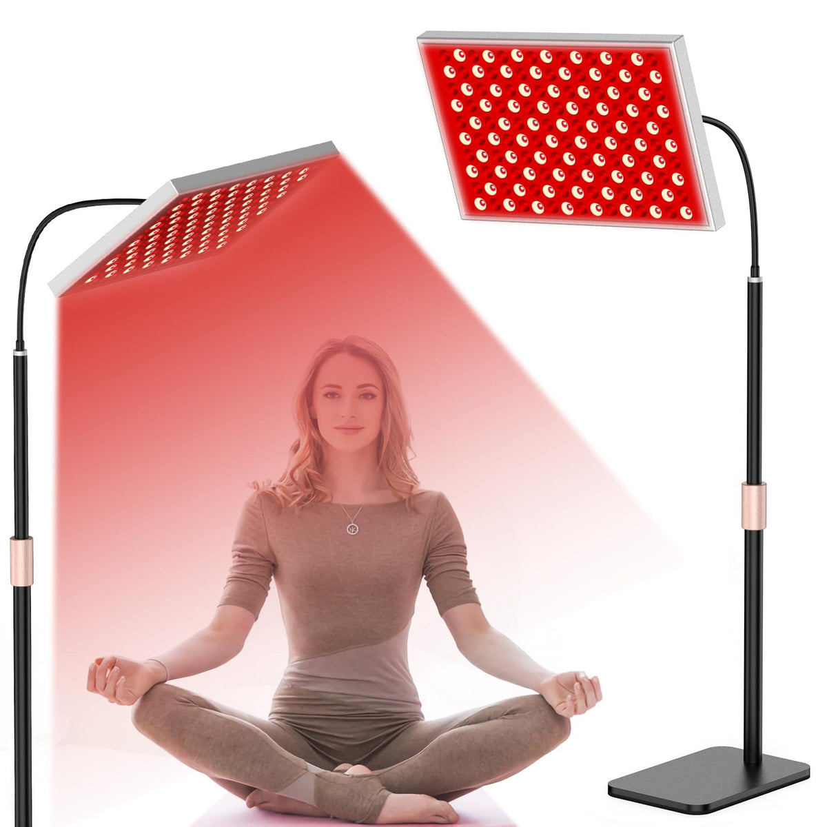 i-Venoya lampe thérapie lumière rouge 660/850 sur pied pour le corps, usage domestique.