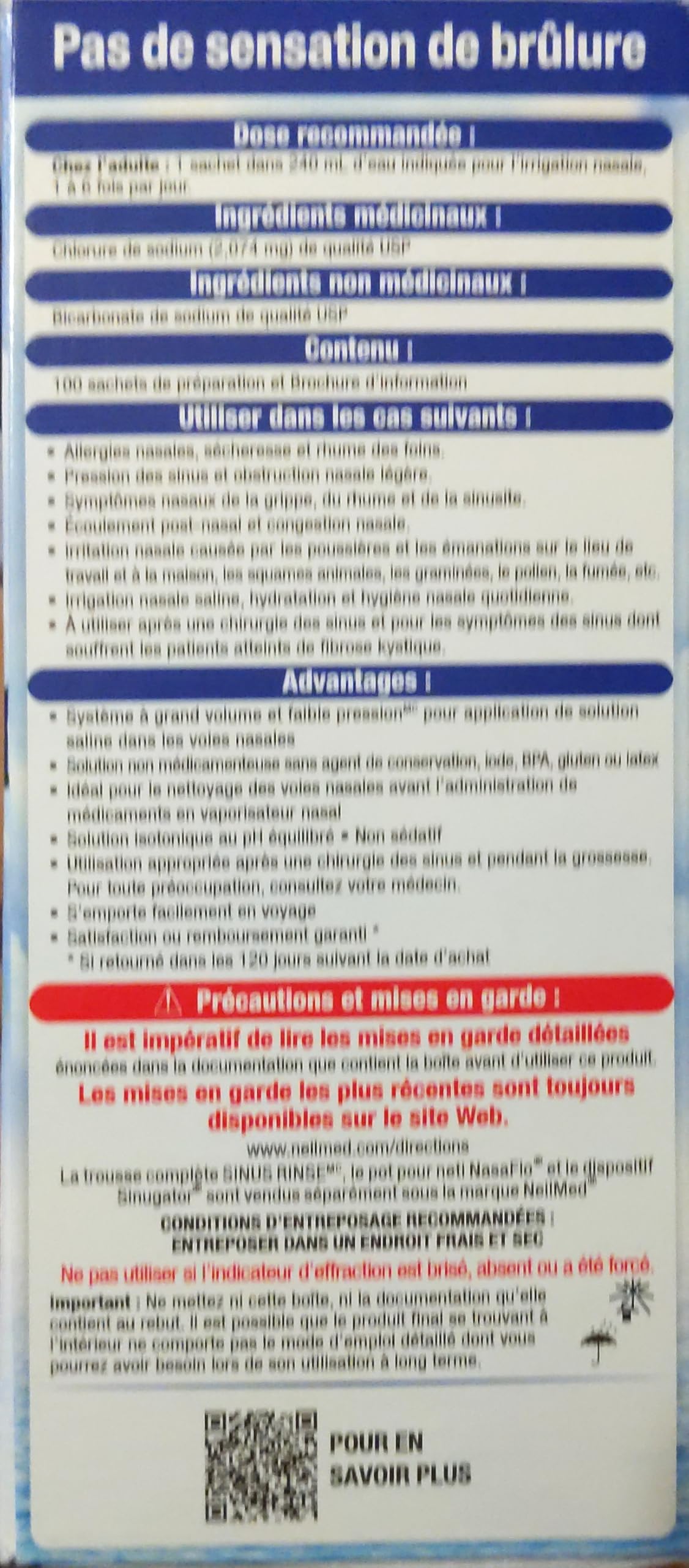 Compatibilité avec le pollen NeilMed Sinus Rinse, idéal pendant la saison des allergies.