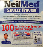 Sachets prémélangés NeilMed Sinus Rinse naturels pour utilisation pratique.