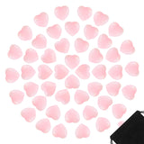 IANFAN coeurs quartz rose 0,8 pouce, idéale pour porte-bonheur et collection