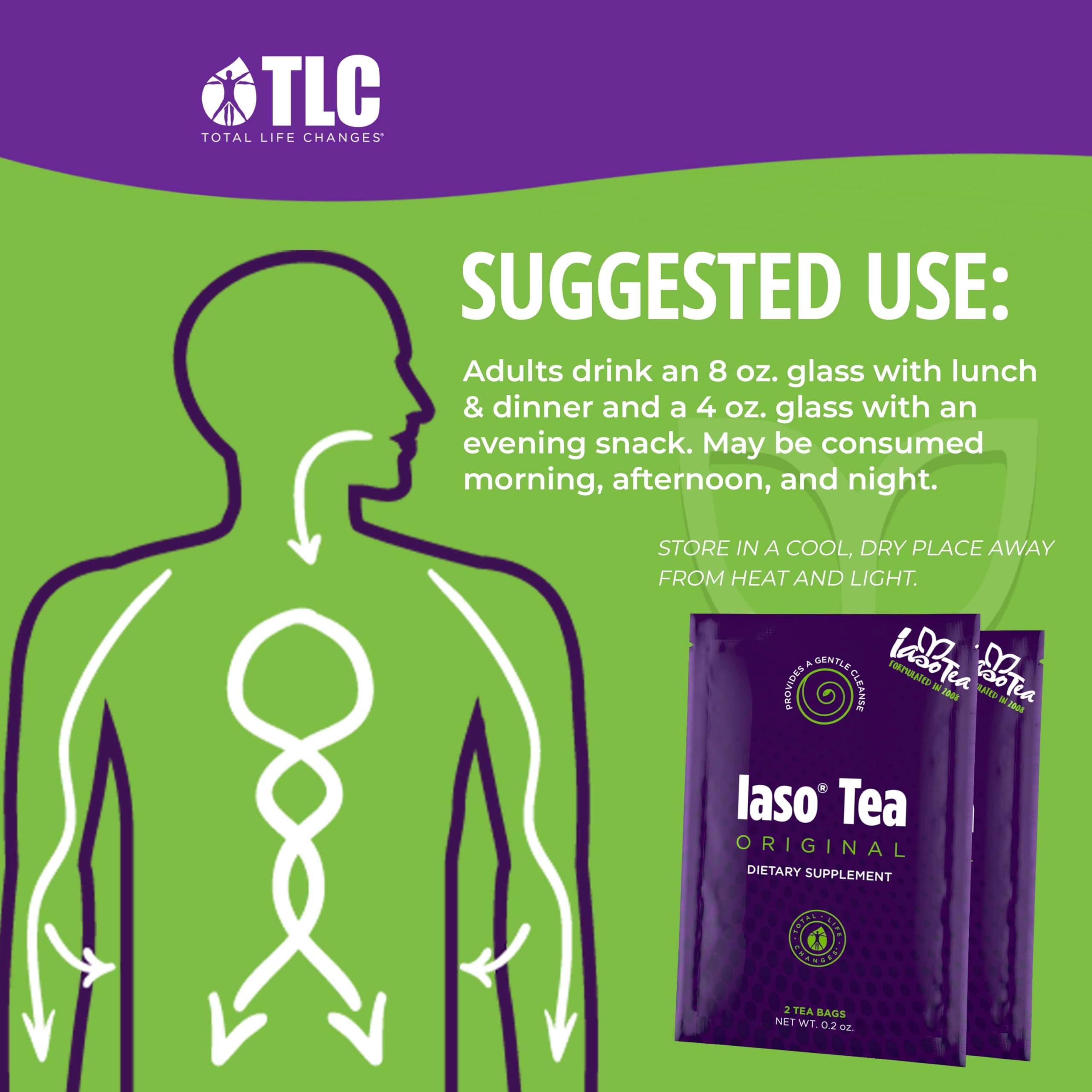 IASO Iaso Tea Original, boîte ouverte mettant en valeur les sachets.