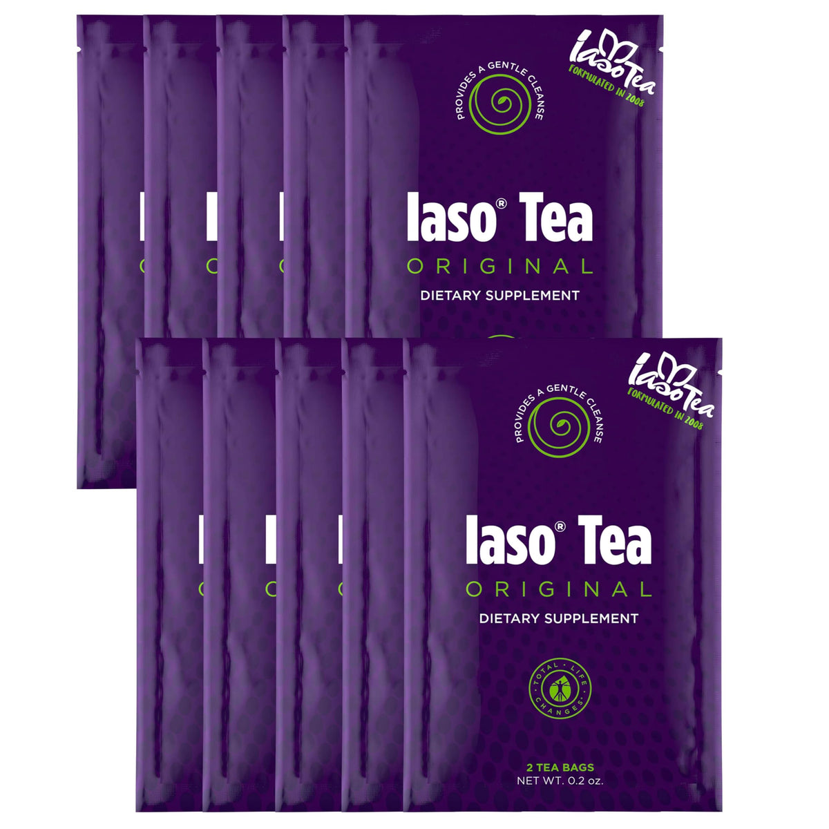 IASO Iaso Tea Original, sachets dans la boîte, soutien potentiel à la digestion.