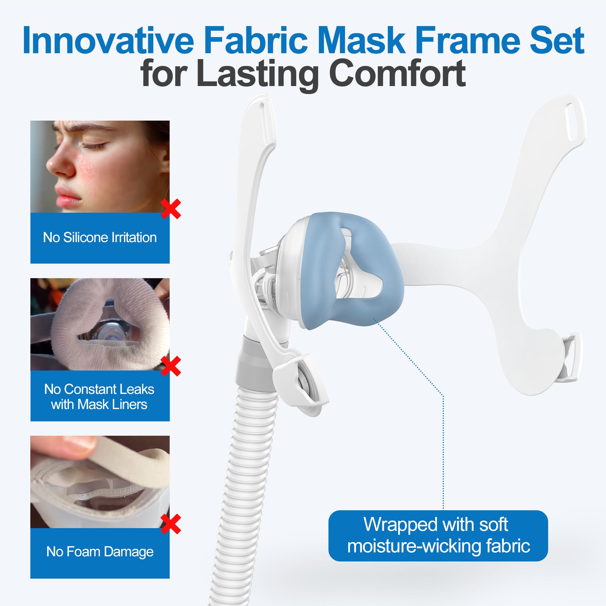Coussin nasal en tissu IBEET pour AirFit N20, confort et moins d irritation.