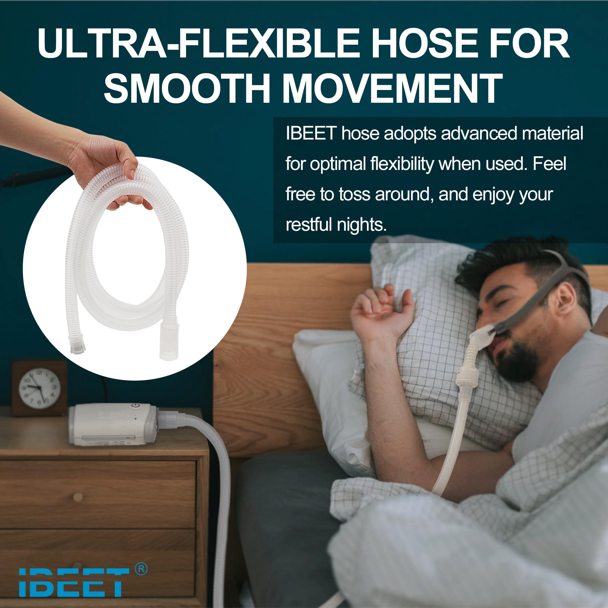 Tuyau IBEET flexible qui suit vos mouvements et facilite le pliage.