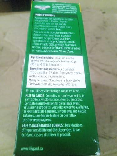 IBgard bouteille de capsules pour une utilisation quotidienne pratique.