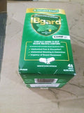 IBgard étiquette du produit montrant l'utilisation recommandée et le dosage.