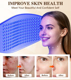 Masque Icbgre avec lumière infrarouge sur le visage pour une détente ciblée.