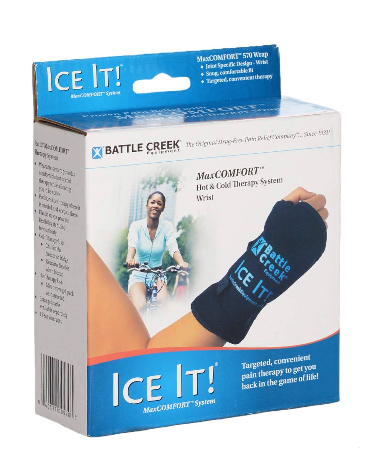 Ice It! MaxCOMFORT — étui isolant dirige le froid vers la zone ciblée.